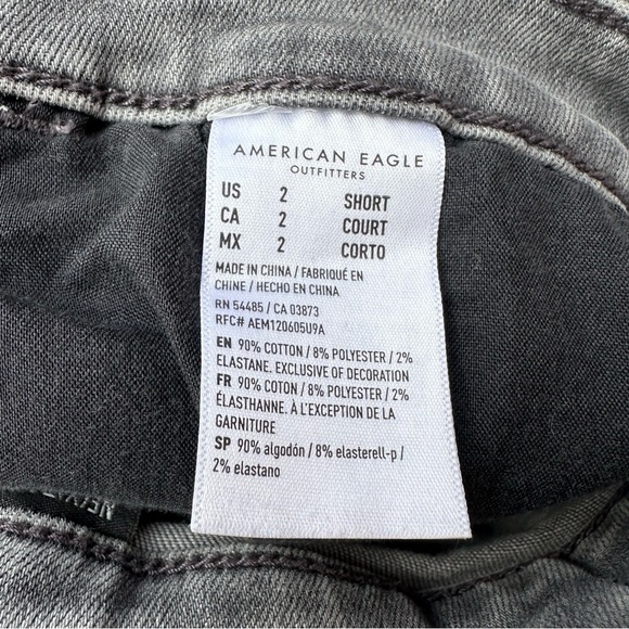 American Eagle Super Hi-Rise Jegging Size 2 Short grey stretch skinny jeans - Picture 5 of 5